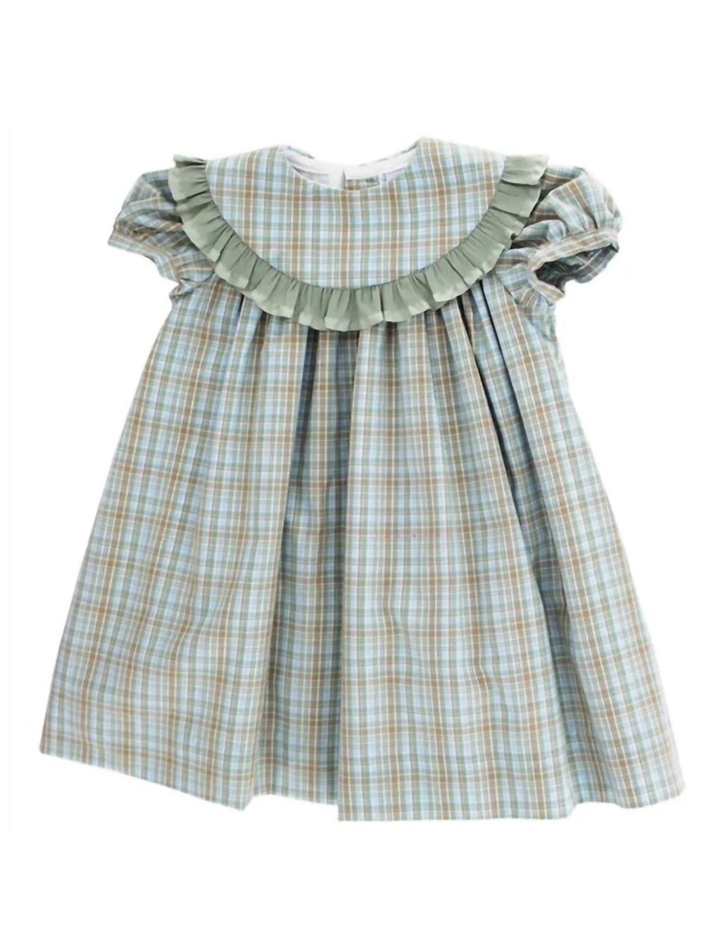 Bailey Boys Girls Brownstone Float Dress - Collar Dress in Sage and Cream
